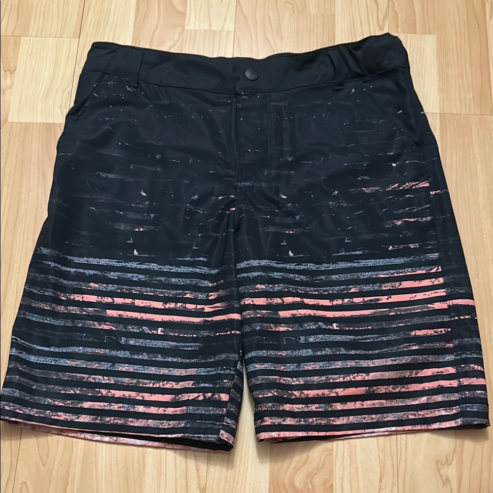 art class Black and Pink Kids Swim Trunks